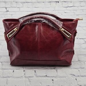 Elegant Burgundy Red Handbag / Crossbody NWOT